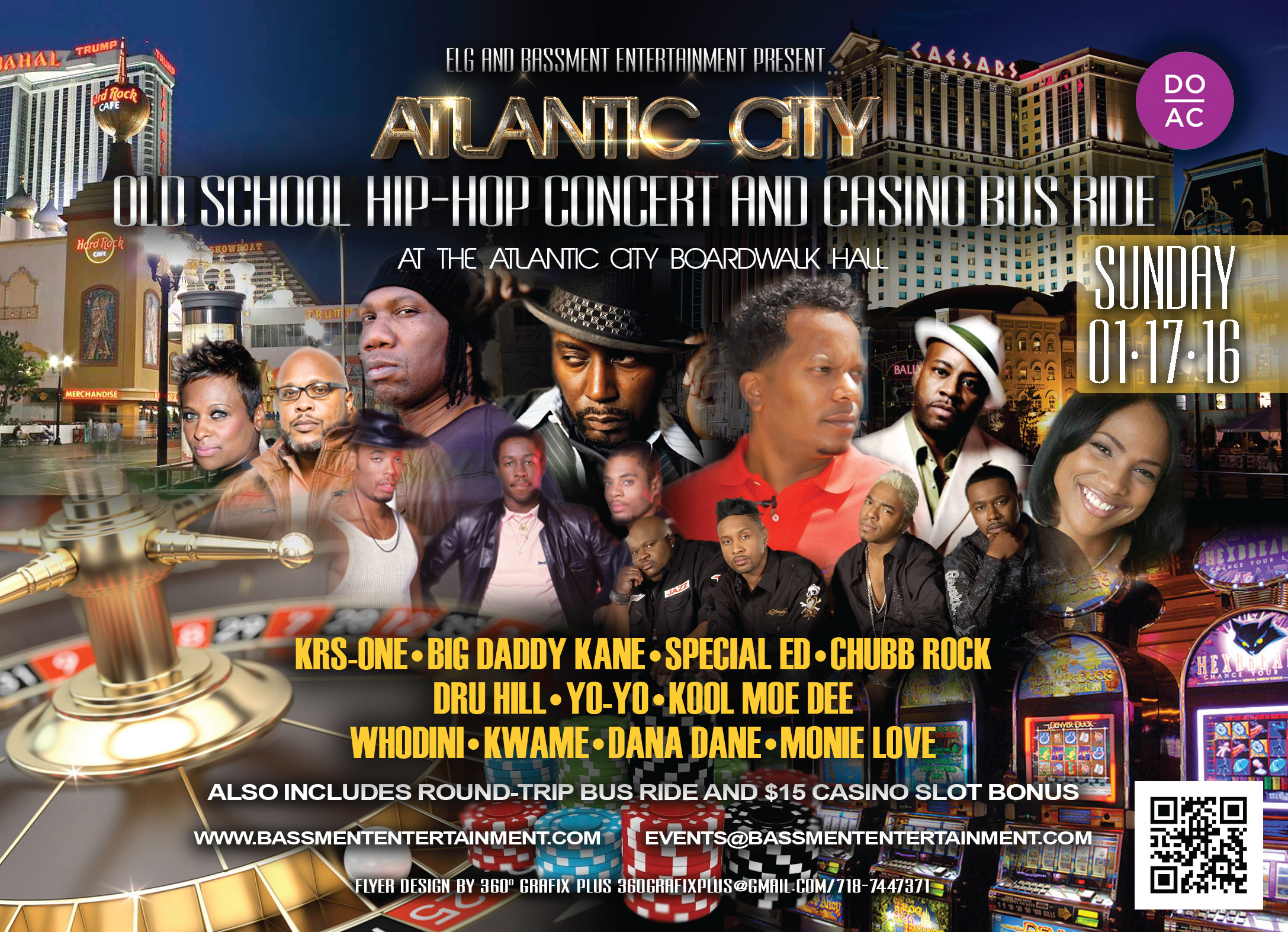 Atlantic Old School HipHop Concert and Casino Bus Ride